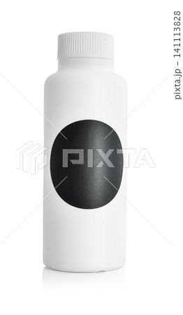 White cosmetic bottle isolated on white White cosmetic bottle isolated on white 141113828