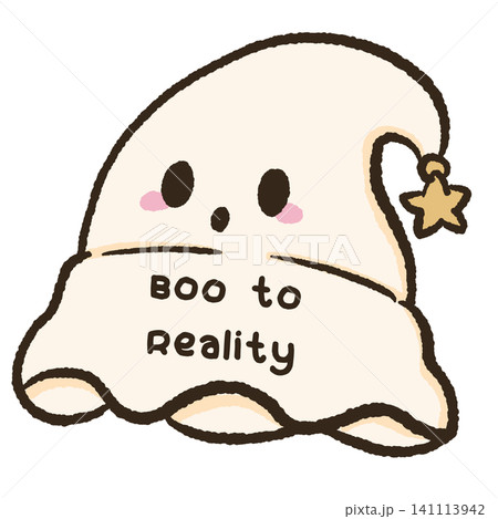 Cute Sleepy Ghost With Boo To Reality Quote Kawaii Halloween Book Lover Cozy Reading Autumn Ghost Character Illustration Cute Sleepy Ghost With Boo To Reality Quote Kawaii Halloween Book Lover Cozy Reading Autumn Ghost Character Illustration 141113942