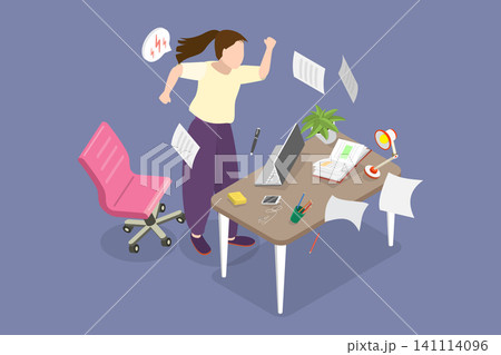 3D Isometric Flat Vector Illustration of Impulsive Adolescent, Symptoms Of Attention Deficit Hyperactivity Disorder 3D Isometric Flat Vector Illustration of Impulsive Adolescent, Symptoms Of Attention Deficit Hyperactivity Disorder 141114096