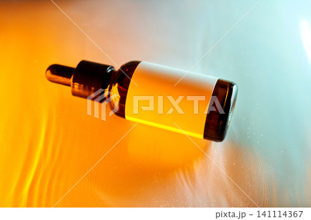 Skincare cosmetic serum bottle with blank label Skincare cosmetic serum bottle with blank label 141114367