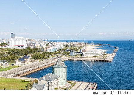 明石海峡大橋から眺める神戸市垂水区 明石海峡大橋から眺める神戸市垂水区 141115459