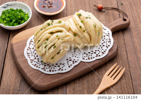steamed Scallion Twisted Rolls, Traditional Chinese Rustic Flower Buns steamed Scallion Twisted Rolls, Traditional Chinese Rustic Flower Buns 141116104