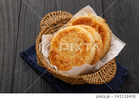 chinese Sesame Shaobing Crispy Baked Flatbread 141118438