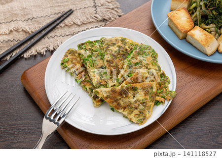 chinese Elm Seed Egg Pancake Traditional Seasonal Homemade Food 141118527
