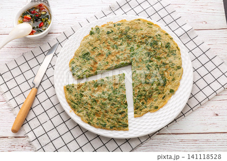 chinese Elm Seed Egg Pancake Traditional Seasonal Homemade Food 141118528