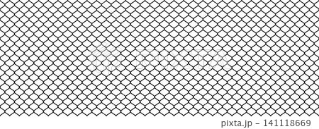 Seamless wire fence pattern. Black mesh net texture background. Lattice grid chain silhouette for barrier wall, safety zone, construction backdrop. Repeated metal henge enclosure wallpaper. Vector Seamless wire fence pattern. Black mesh net texture background. Lattice grid chain silhouette for barrier wall, safety zone, construction backdrop. Repeated metal henge enclosure wallpaper. Vector 141118669