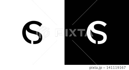 Unique and modern letter CS initials logo design Unique and modern letter CS initials logo design 141119167
