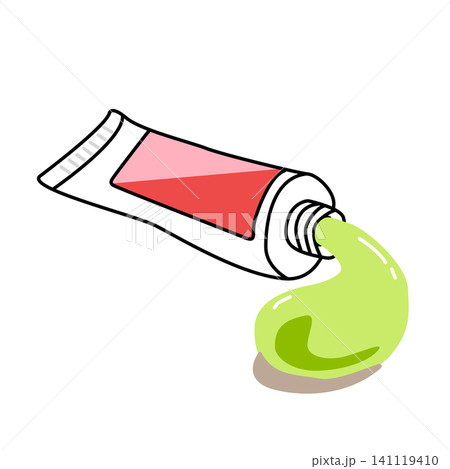 Hand drawn Illustration of Squeeze Tube Hand drawn Illustration of Squeeze Tube 141119410