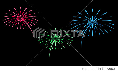fireworks isolated on dark background 141119668