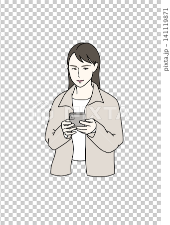 操作智能手機的女人 操作智能手機的女人 141119871