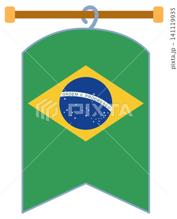 Brazil Flag Icons and Pennants Set for Independence Day and Sports Events Brazil Flag Icons and Pennants Set for Independence Day and Sports Events 141119935