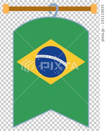 Brazil Flag Icons and Pennants Set for Independence Day and Sports Events Brazil Flag Icons and Pennants Set for Independence Day and Sports Events 141119935