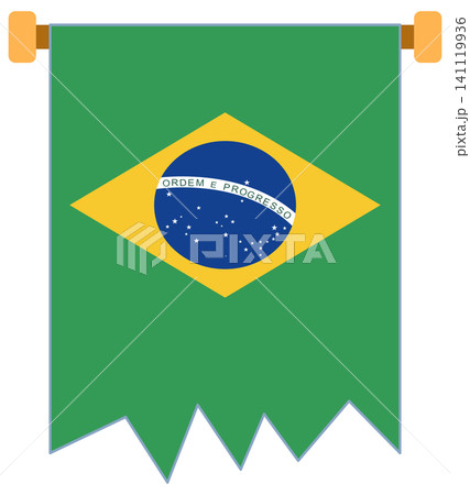 Brazil Flag Icons and Pennants Set for Independence Day and Sports Events Brazil Flag Icons and Pennants Set for Independence Day and Sports Events 141119936