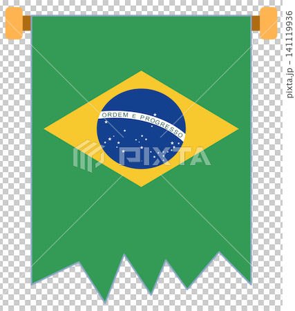 Brazil Flag Icons and Pennants Set for Independence Day and Sports Events Brazil Flag Icons and Pennants Set for Independence Day and Sports Events 141119936