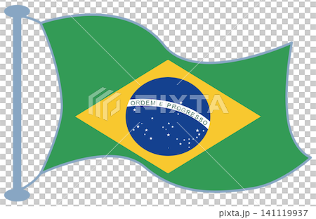 Brazil Flag Icons and Pennants Set for Independence Day and Sports Events 141119937