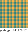 Cute Gingham Checkered Seamless Pattern, Yellow and Teal Green Plaid Background, Minimalist Buffalo Checks Wallpaper for Fabric Print and Wrap Paper 141120628