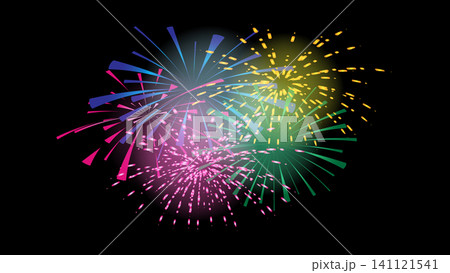 colorful fireworks isolated on dark background colorful fireworks isolated on dark background 141121541