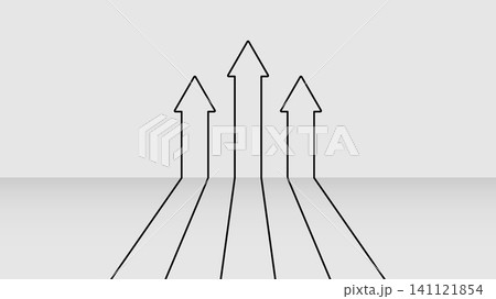 Minimalist black and white background with outline arrows pointing up, symbolizing business growth Minimalist black and white background with outline arrows pointing up, symbolizing business growth 141121854