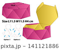 Geometric Hexagonal Faceted Gift Box Template 141121886