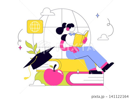 World Literacy Day Vector Illustration Featuring Books, Reading, Education, Knowledge, Learning Resources, and Digital Literacy World Literacy Day Vector Illustration Featuring Books, Reading, Education, Knowledge, Learning Resources, and Digital Literacy 141122164