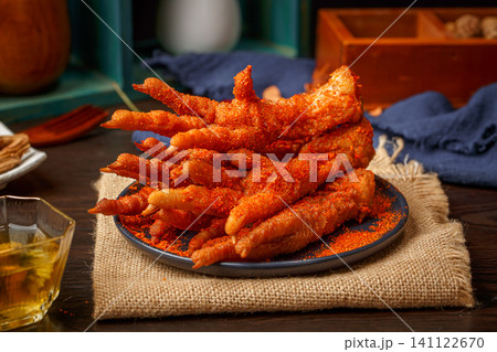 hunan Style Extra Spicy Chicken Feet Hot Chili Powder Sprinkled Poultry Claws Dim Sum hunan Style Extra Spicy Chicken Feet Hot Chili Powder Sprinkled Poultry Claws Dim Sum 141122670