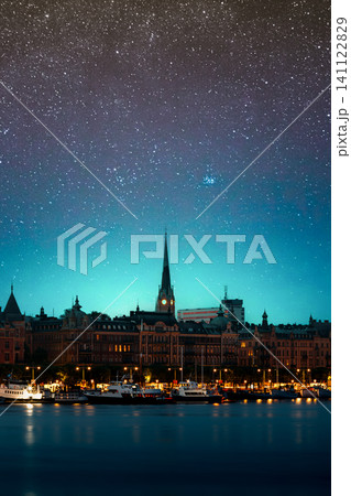 Riddarholmen Church Skyline Under Starry Sky 141122829