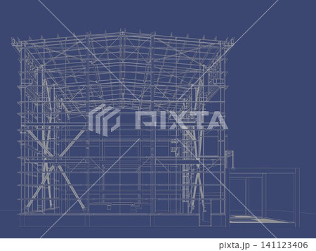 3D illustration of building structure 3D illustration of building structure 141123406
