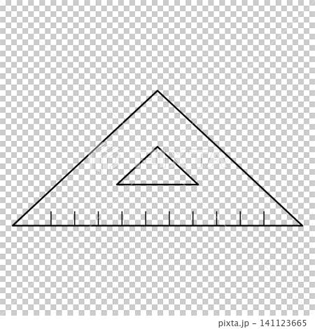 三角定規のイラスト素材、線画、アイコン 三角定規のイラスト素材、線画、アイコン 141123665