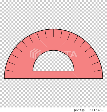Protractor illustration material, icon Protractor illustration material, icon 141123769