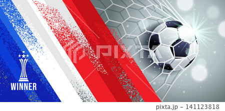 Dynamic Soccer Banner Inspired by France National Colors Dynamic Soccer Banner Inspired by France National Colors 141123818