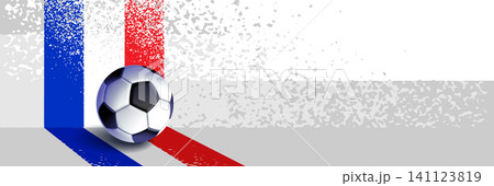 FModern France Soccer Poster with Red White Blue Theme FModern France Soccer Poster with Red White Blue Theme 141123819