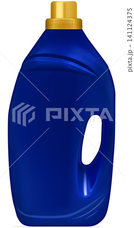 Plastic bottle of detergent on a white background.  141124375