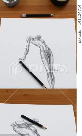 Dynamic figure study sketch Dynamic figure study sketch 141124714