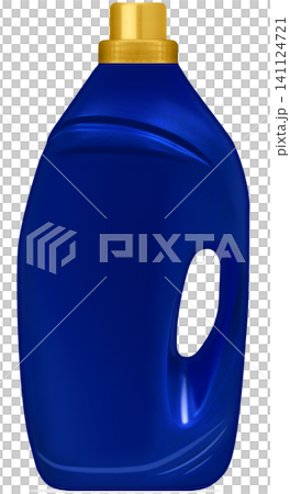 Plastic bottle of detergent on a white background. Plastic bottle of detergent on a white background. 141124721