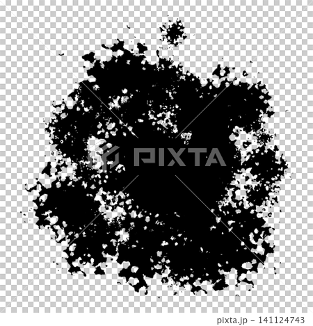 黒いインクのシミと飛沫のイラスト 黒いインクのシミと飛沫のイラスト 141124743