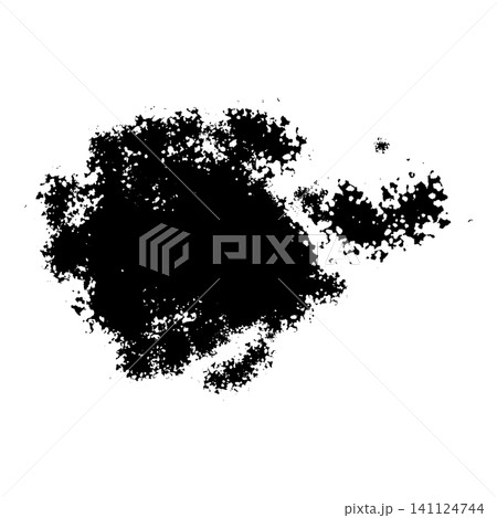 黒いインクのシミと飛沫のイラスト 黒いインクのシミと飛沫のイラスト 141124744
