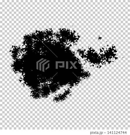 黒いインクのシミと飛沫のイラスト 黒いインクのシミと飛沫のイラスト 141124744
