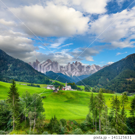 Gorgeous scene of magnificent Santa Maddalena village in Dolomites. Gorgeous scene of magnificent Santa Maddalena village in Dolomites. 141125631
