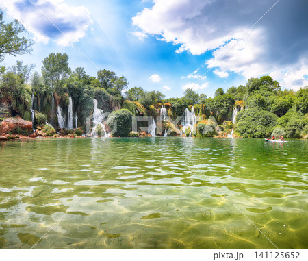 Fabulous Kravice waterfalls in the National Park of Bosnia and Herzegovina. 141125652