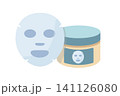Sheet Face Mask and Cream Jar for Skincare Beauty Treatment 141126080