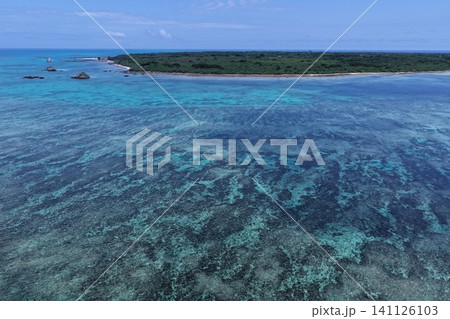 Taketomi Island Aerial View - Okinawa - Japan Taketomi Island Aerial View - Okinawa - Japan 141126103