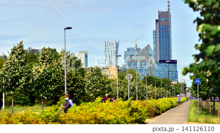 Warsaw, Poland. 6 July 2026. View of the center of Warsaw with tall office buildings. Warsaw, Poland. 6 July 2026. View of the center of Warsaw with tall office buildings. 141126110