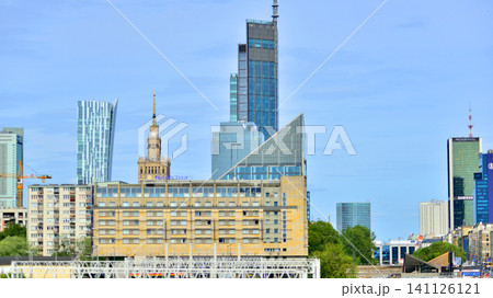 Warsaw, Poland. 6 July 2026. View of the center of Warsaw with tall office buildings. 141126121
