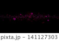 黒背景にピンクに煌めく粒子ストリーム 141127303