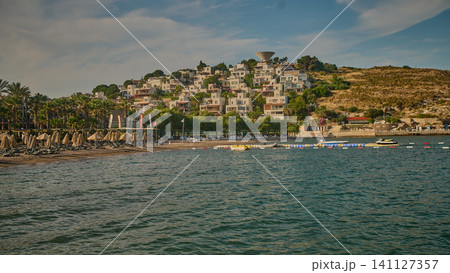 Bodrum, Turkey -June 4 2026: Selectum collection Bodrum is a 5 star all inclusive resort located in Akyarlar Turkey . Picture showing its own private beachfront within the Akyarlar area of Turgutreis Bodrum, Turkey -June 4 2026: Selectum collection Bodrum is a 5 star all inclusive resort located in Akyarlar Turkey . Picture showing its own private beachfront within the Akyarlar area of Turgutreis 141127357