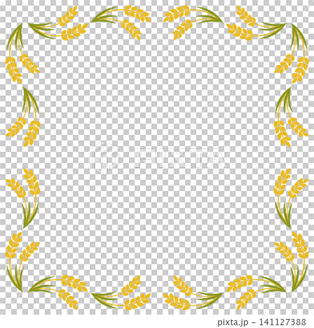 Rice plant frame, square Rice plant frame, square 141127388