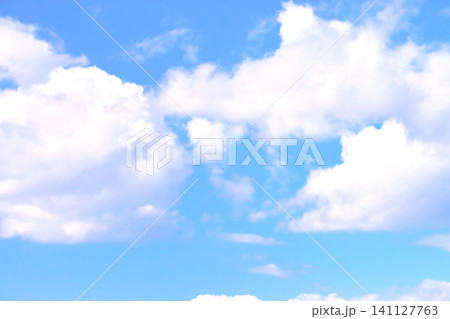 青空と白い雲・背景素材 青空と白い雲・背景素材 141127763