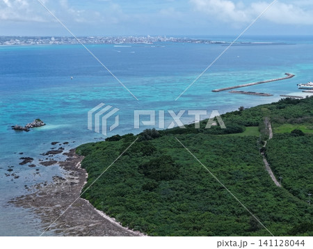 Taketomi Island Aerial View - Kondoi Beach And Nishi Pier - Okinawa - Japan Taketomi Island Aerial View - Kondoi Beach And Nishi Pier - Okinawa - Japan 141128044