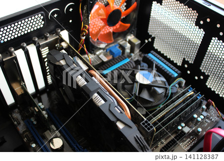 Cooling system for video card and motherboard in a modern high performance computer Cooling system for video card and motherboard in a modern high performance computer 141128387