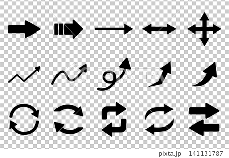 Various types of arrow symbols Various types of arrow symbols 141131787
